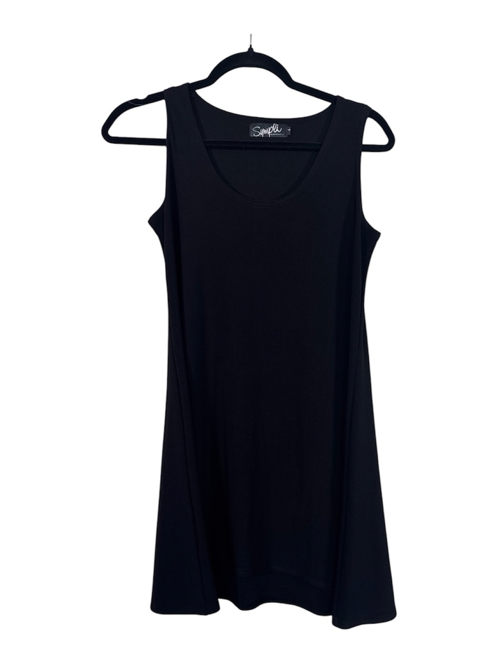 Sympli Black Sleeveless Mini Dress Womens 4 LBD Classic Staple Basic Stretch